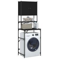 Wasmachinekast 68x48,5x194 cm zwart 5