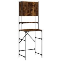 Wasmachinekast 68x48,5x194 cm gerookt eikenkleurig 2