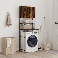 Wasmachinekast 68x48,5x194 cm gerookt eikenkleurig 3