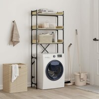 Wasmachinekast 67x25x163 cm bewerkt hout sonoma eikenkleurig 3