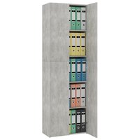 Kantoorkast 60x32x190 cm bewerkt hout betongrijs 4