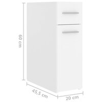 Apothekerskast 20x45,5x60 cm bewerkt hout wit 8