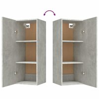 Wandkast 34,5x34x90 cm bewerkt hout betongrijs 9