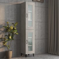 Wandkast 34,5x34x90 cm betongrijs 3