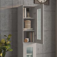 Wandkast 34,5x34x90 cm betongrijs 4