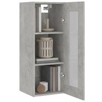 Wandkast 34,5x34x90 cm betongrijs 6