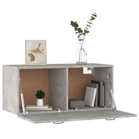 Wandkast 80x36,5x35 cm bewerkt hout betongrijs 4