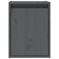 Wandkasten 2 st 30x30x40 cm massief grenenhout grijs 6