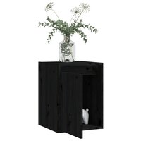 Wandkasten 2 st 30x30x40 cm massief grenenhout zwart 4