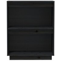 Wandkast 60x34x75 cm massief grenenhout zwart 5
