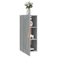 Wandkast 35x34x90 cm bewerkt hout grijs sonoma eikenkleurig 4