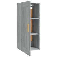 Wandkast 35x34x90 cm bewerkt hout grijs sonoma eikenkleurig 7
