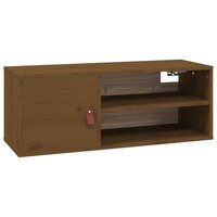 Wandkast 80x30x30 cm massief grenenhout honingbruin 2