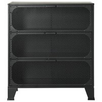 Opbergkast 72x36x82 cm metaal en MDF grijs 3