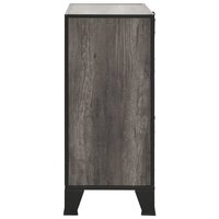 Opbergkast 72x36x82 cm metaal en MDF grijs 4