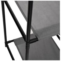 Opbergkast met 4 stoffen manden 63x30x71 cm staal grijs 6