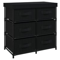 Opbergkast met 6 lades 55x29x55 cm staal zwart 2