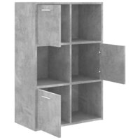 Opbergkast 60x29,5x90 cm bewerkt hout betongrijs 7