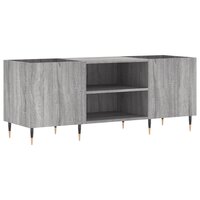 Platenkast 121x38x48 cm bewerkt hout grijs sonoma eikenkleurig 2