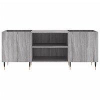 Platenkast 121x38x48 cm bewerkt hout grijs sonoma eikenkleurig 4