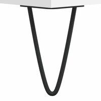 Platenkast 121x38x48 cm bewerkt hout wit 7