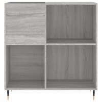 Platenkast 84,5x38x89 cm bewerkt hout grijs sonoma eikenkleurig 4