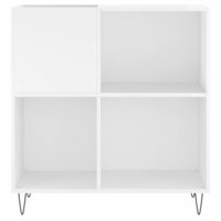 Platenkast 84,5x38x89 cm bewerkt hout hoogglans wit 4