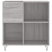 Platenkast 84,5x38x89 cm bewerkt hout grijs sonoma eikenkleurig 4