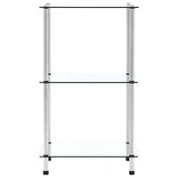 Kastje 3-laags 40x40x67 cm gehard glas transparant 2