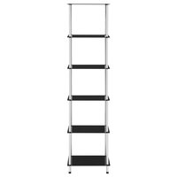 Kastje 6-laags 40x40x160 cm gehard glas zwart 2