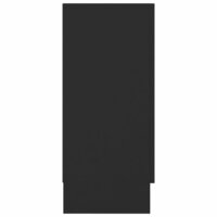 Vitrinekast 120x30,5x70 cm bewerkt hout zwart 7