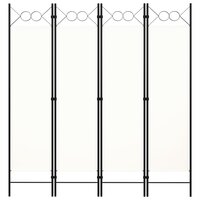 Kamerscherm met 4 panelen 160x180 cm wit 3