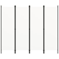 Kamerscherm met 4 panelen 200x180 cm wit  3
