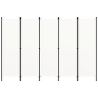 Kamerscherm met 5 panelen 250x180 cm wit 3