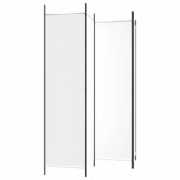 Kamerscherm met 4 panelen 200x200 cm stof wit 5