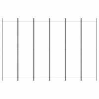 Kamerscherm met 6 panelen 300x200 cm stof wit 3