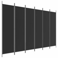 Kamerscherm met 6 panelen 300x200 cm stof zwart 2