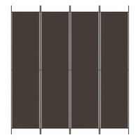  Kamerscherm met 4 panelen 200x220 cm stof bruin 3