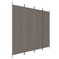  Kamerscherm met 4 panelen 200x220 cm stof antracietkleurig 2