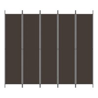 Kamerscherm met 5 panelen 250x220 cm stof bruin 3