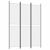 Kamerscherm met 3 panelen 150x200 cm stof wit 2