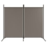 Kamerscherm met 2 panelen 175x180 cm stof antracietkleurig 3