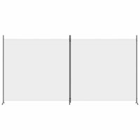Kamerscherm met 2 panelen 348x180 cm stof wit 3