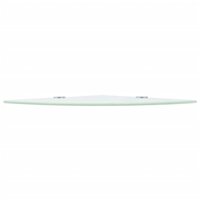 Hoekschap met chromen dragers 25x25 cm glas wit 3