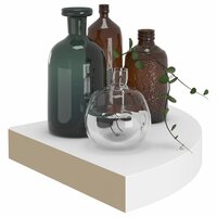 Hoekschap zwevend 25x25x3,8 cm MDF wit 6