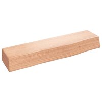 Wandschap 40x10x6 cm behandeld massief eikenhout lichtbruin 2
