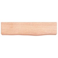 Wandschap 40x10x6 cm behandeld massief eikenhout lichtbruin 4