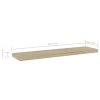 Wandschappen 4 st 40x10x1,5 cm bewerkt hout sonoma eikenkleurig 5