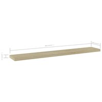 Wandschappen 4 st 60x10x1,5 cm spaanplaat sonoma eikenkleurig 5