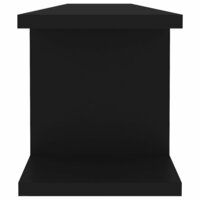 Wandschappen 2 st 90x18x20 cm bewerkt hout zwart 6